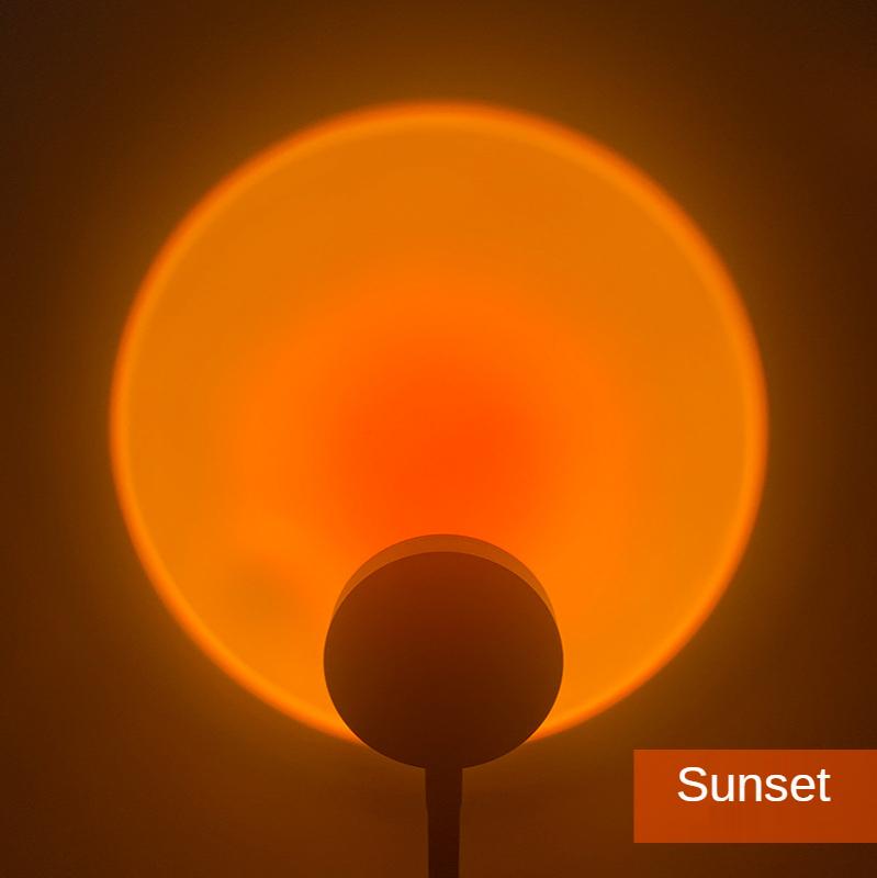 Свет заката RGB Проекционный свет Кафе Атмосфера Живая съемка Красота Видео Фоновое освещение Радужный светодиодный свет заката