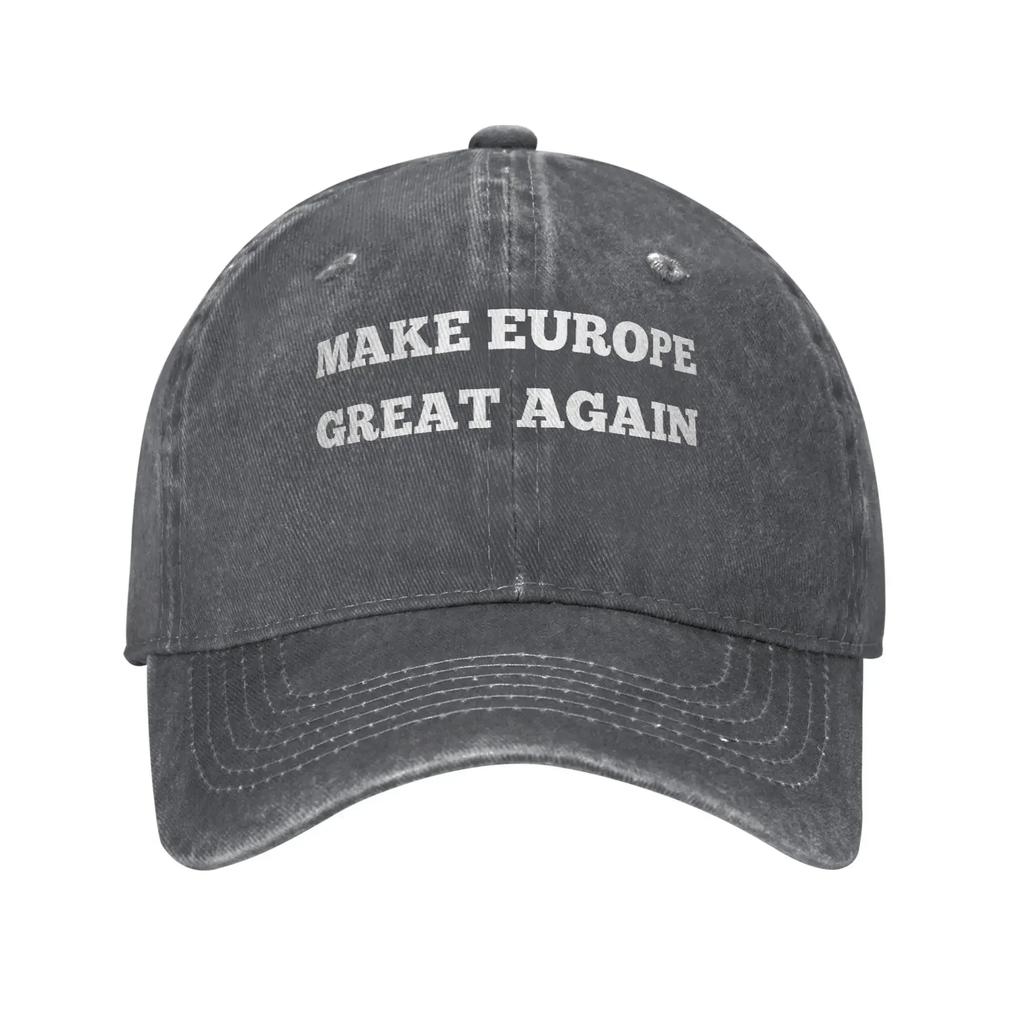 Make Europe Great Again Washed Baseball Cap Fashion Sun Trucker Hat Summer Couple Women Tennis Skate Baseball Caps