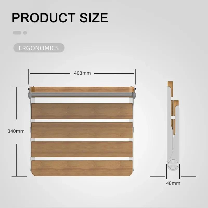 Ванная комната сиденье для душа настенный складной стул сиденья для душа табурет туалет душевая скамья деревянная подставка для ног для купания экономия места