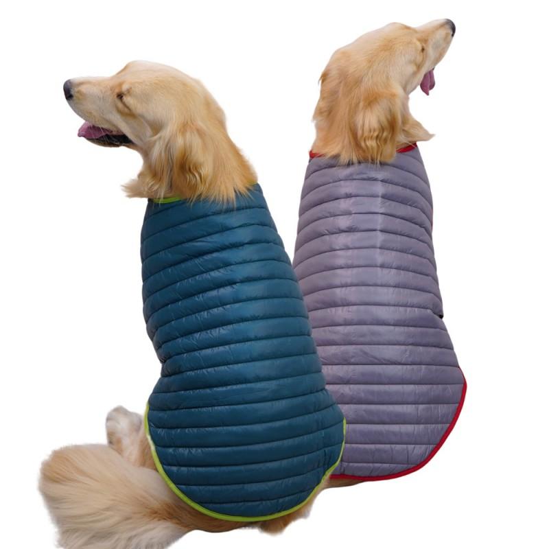 Warm Reversible Dog Coat Medium Dogs Winter Fall Waterproof Windproof Thick Cotton Pet Jacket