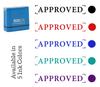 Printtoo Approved Self Inking Rubber Stamp Pre-Inked Office Stamp- Home Office Business Stationery, Black- 42 x 9