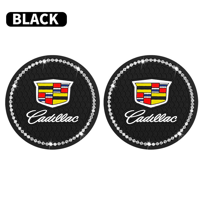 AABHV1 Car Non-slip Water Cup Pad Diamond Rhinestone Bling Decoration For Cadillac Escalade GT4 XT4 ATS XT5 CTS XTS RS Accessories