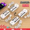 66 Вт Быстрое Зарядное Устройство с Несколькими Портами USB Type-C PD для Телефона iPhone Samsung Xiaomi Quick Charge EU US Штекер Настенное Зарядное Устройство