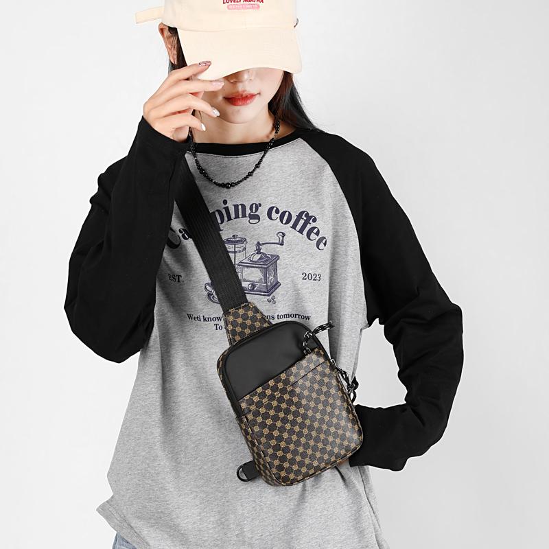 Мужская сумка через плечо с принтом, женская сумка на груди