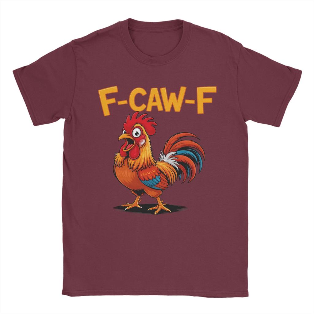 Смешная курица F-Caw-F Chicken FCAWF Chicken Мем Футболка Летняя Хлопковые Футболки Для Мужчин Популярная Футболка С Коротким Рукавом Y2K Повседневные Топы