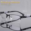Anti Blue Light Reading Glasses Men Retro Metal Frame Square Students Myopia Glasses Frame Men Hyperopia 0~+4.0 / Myopia -1.0~-6.0