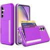 Чехол Samsung Galaxy A55 / A35 5G с держателем для карт, слотом для кредитной карты, защитный кошелек - Фиолетовый