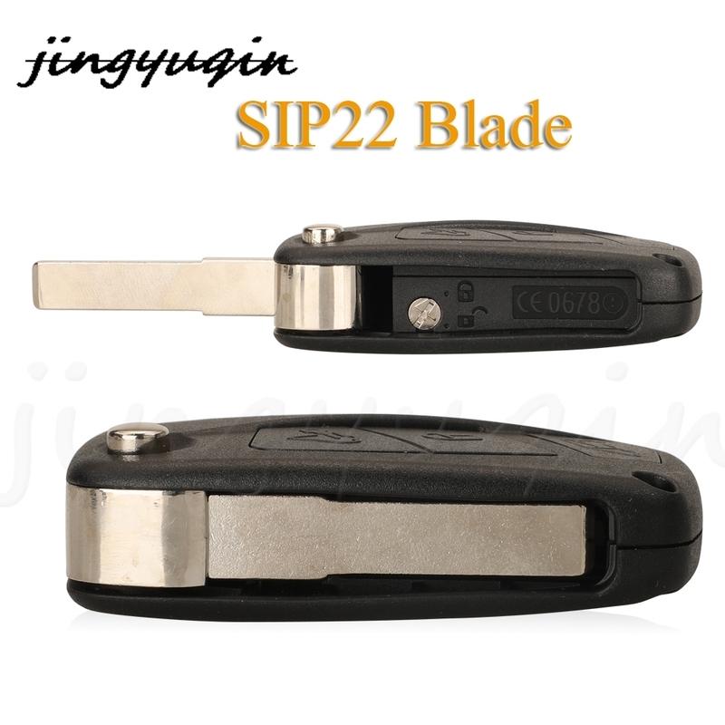 jingyuqin Flip Remote Car Key 433MHZ Megamos Crypto ID48 For Fiat Ducato Citroen Relay Peugeot Boxer Lancia With SIP22 Blade