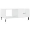 VidaXL Coffee Table High Gloss White 90x50x40 Cm Engineered Wood 829230