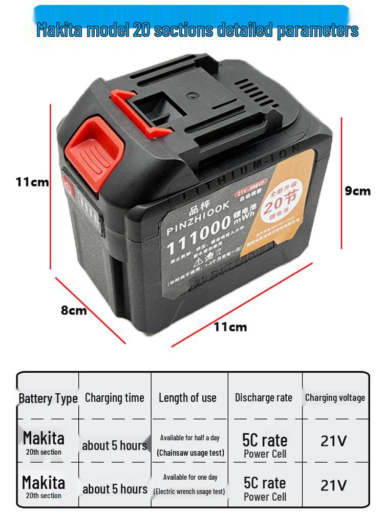 21V High-Capacity Lithium Battery for Makita Angle Grinder/Electric Wrench (Da Yi A3 Model)