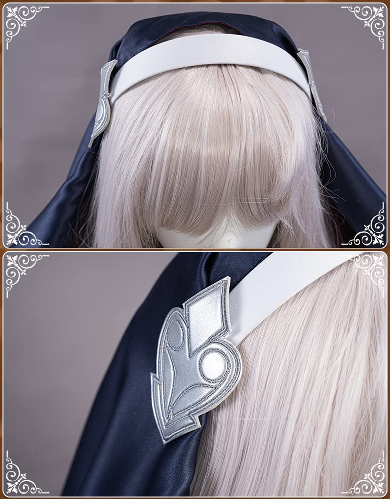 Charlotte Nun Sister Sexy Figure Clothes Emotional Photography Cosplay Costume M [Princess Clothes]