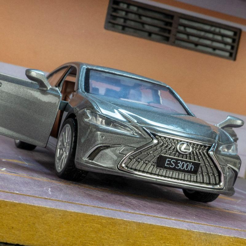 Масштаб 1/35 Lexus ES300h, модель автомобиля, литой игрушечный автомобиль из сплава, коллекция, подарок для детей, серый цвет