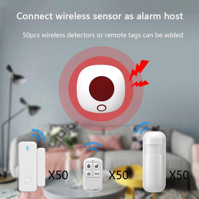 Indoor 433MHz Wireless Siren Standalone Burglar Home Security Alarm System High Decibel 110dB Sound Light Strobe Siren Loudspeak