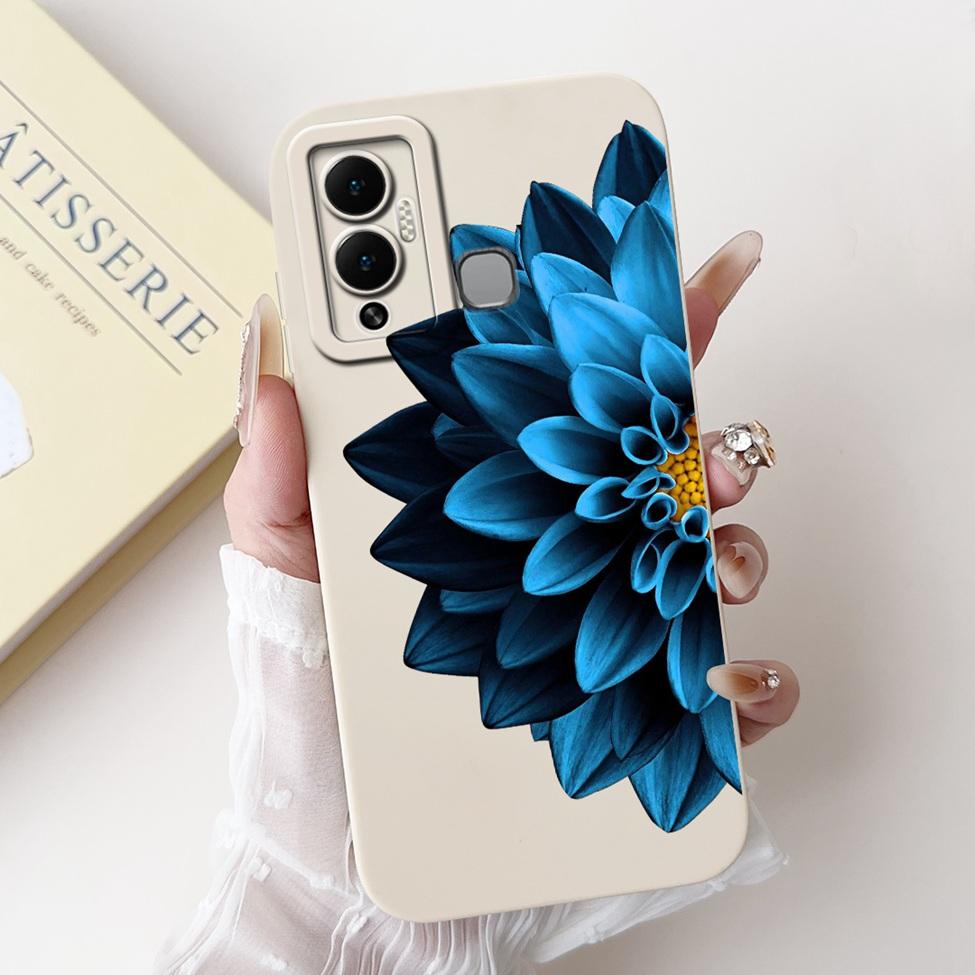 For Infinix Hot 12 Play Case Silicone Cute Fashion Butterfly Love Painted For Cover Inifnix Hot 12 Play Phone Case X6816 X6816C