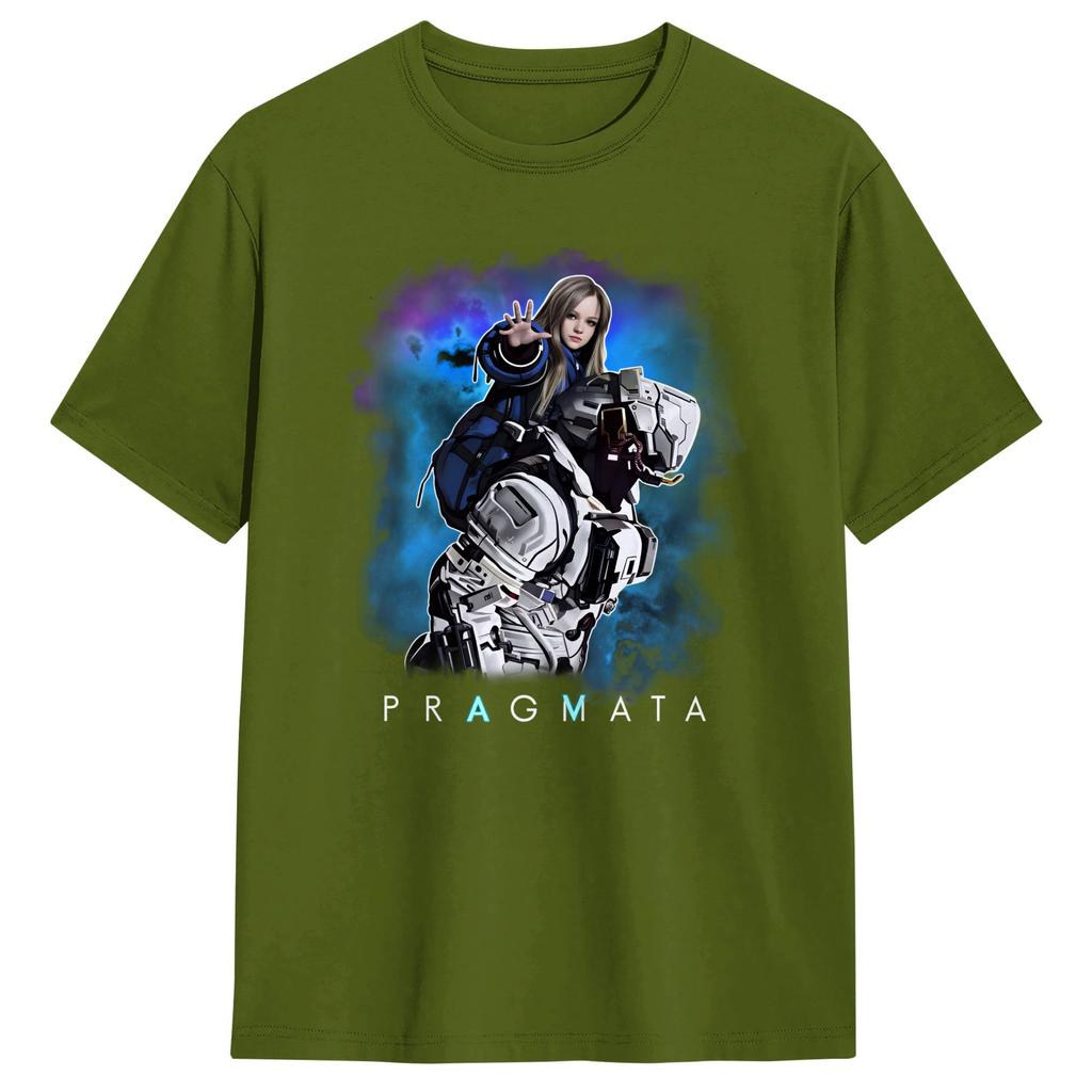 Pragmata Diana Scifi Gamer TShirt Unisex  Aesthetic TShirts Summer O Neck Novelty Tees Print Oversized Clothes