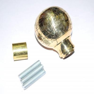 Латунь Литая шаровая головка с внешней ручкой Цельная трость Ручка трости