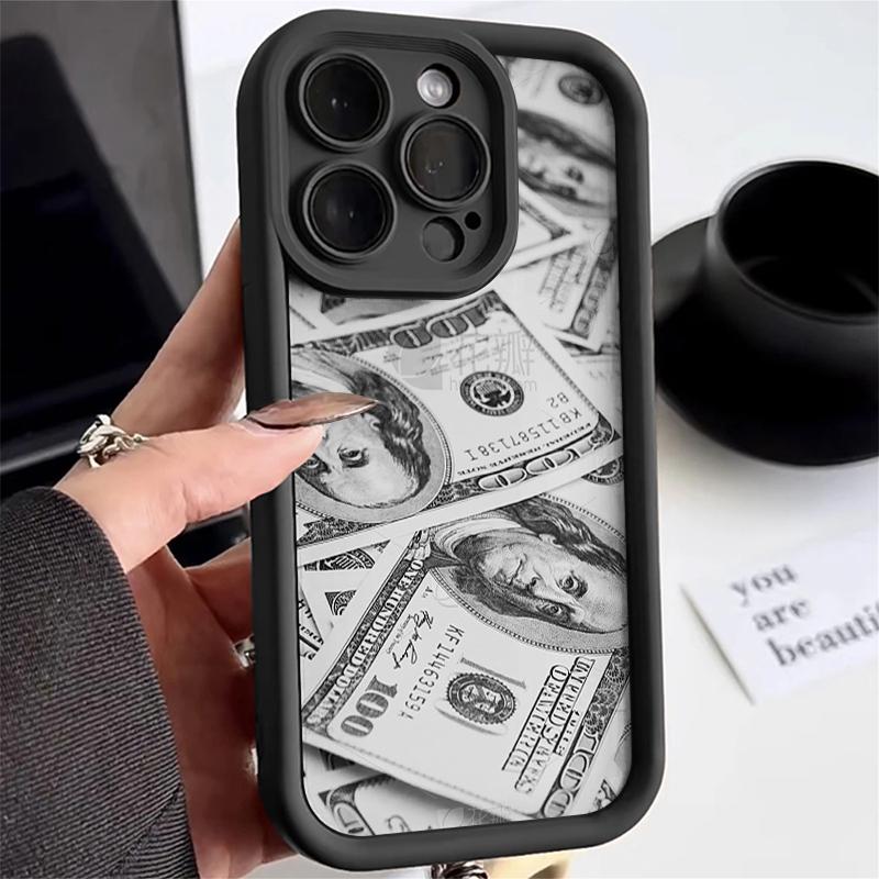 Hot Luxury Dollar Bill Money Mobile Phone Case For IPhone 17 Pro Max Cover Case Funda Bumber