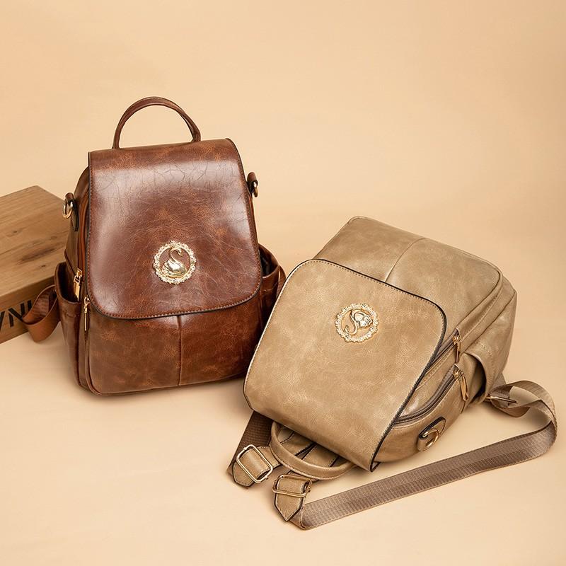 Женский кожаный рюкзак, дорожная сумка большой вместимости, женский