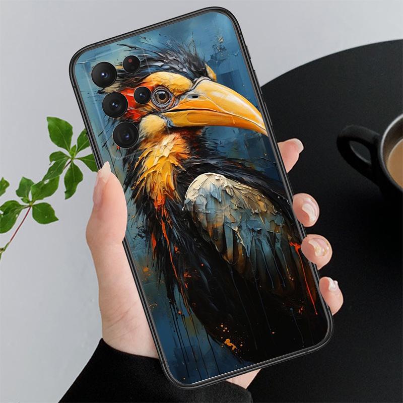 Painting Bird Phone Case For Samsung S23 S22 S21 S20 Ultra S20 S22 S21 S10E S21 S20 FE S24 Plus