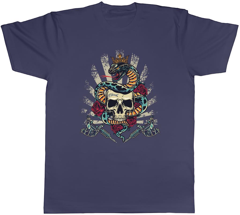 Skull King Unisexs TShirt Tattoo Inked Snake Gothic Unisex Tee Gift