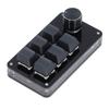 Macro Mechanical Gaming Keyboard 6 Keys 1 Knob Programming Macro Pad for Laptop Computers