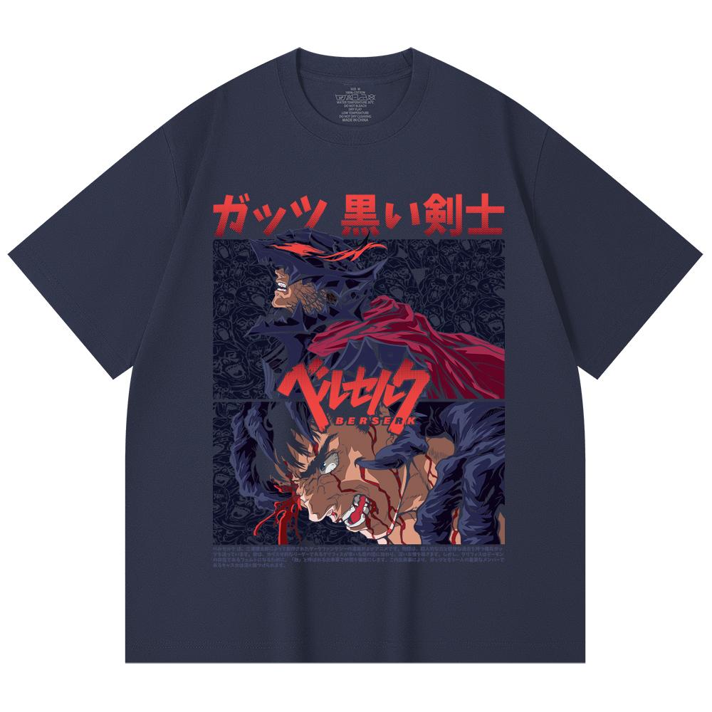 230 Gsm 100% Cotton Berserk V5 Print Unisex Heavy Cotton T Shirt