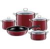 Набор посуды Nouvelle Rosso, эмалированный, 5 предметов (0558-8)