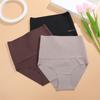 FINETOO Бесшовные трусики для женщин с высокой талией, антибактериальное нижнее белье, корректирующее белье, трусики