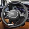 Для Kia Sorento -2024 Carnival -2024 ручной шов нескользящая черная ультратонкая кожаная накладка на руль автомобиля
