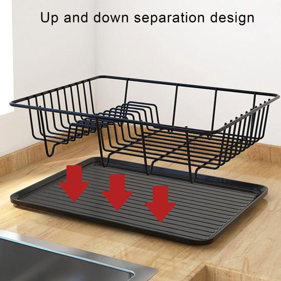 Дренажная стойка для посуды Полый сливной высокий забор Нержавеющая посуда Сушилка-органайзер Портативные палочки для еды Держатель ложки Кухонная компактная тарелка для чаши