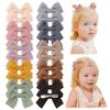 10/20pcs Soft Cotton Hair Bows for Baby Girls 2'' Cute Handmade Bowknot Clips Kid Hair Accessories Lovely Headwear