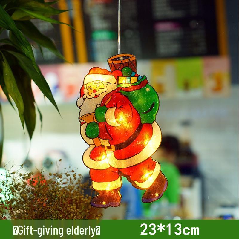 LED Christmas Suction Cup Window Lights: Indoor Decorative Hanging Festival Lights