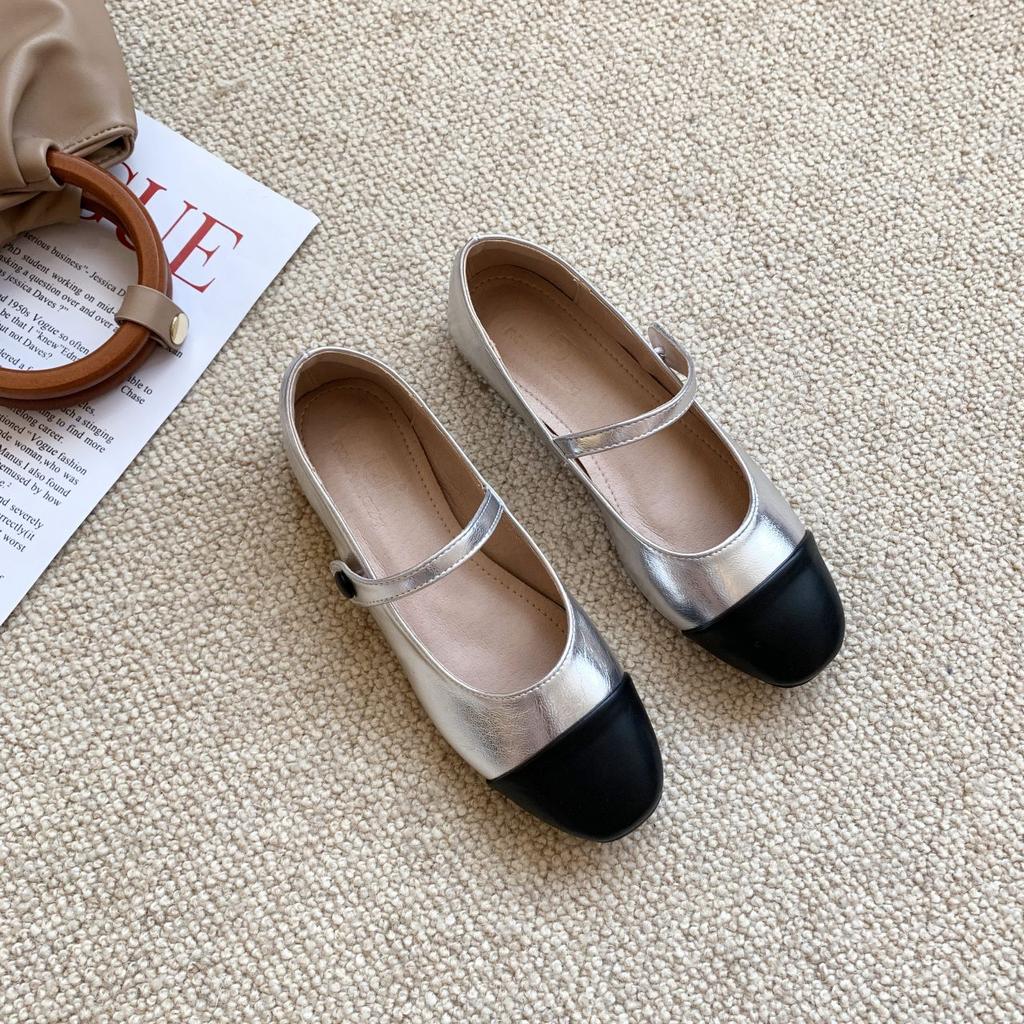 Французские ретро-туфли Мэри Джейн 2024 года, летние новые стильные модные универсальные удобные туфли на плоской подошве и платформе