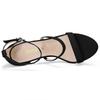 Allegra K Women's Open-Toe Sandals with Triple Straps and Stiletto High Heels, Black, Size 23.0 cm