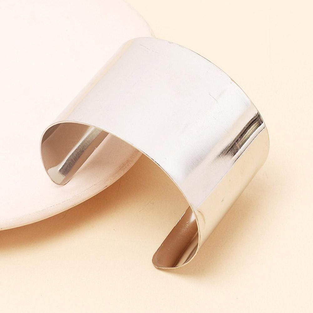 Adjustable Open Armlet Bracelet Gold/Silver Metal Bracelet Jewelry Cuff Bangle  Women