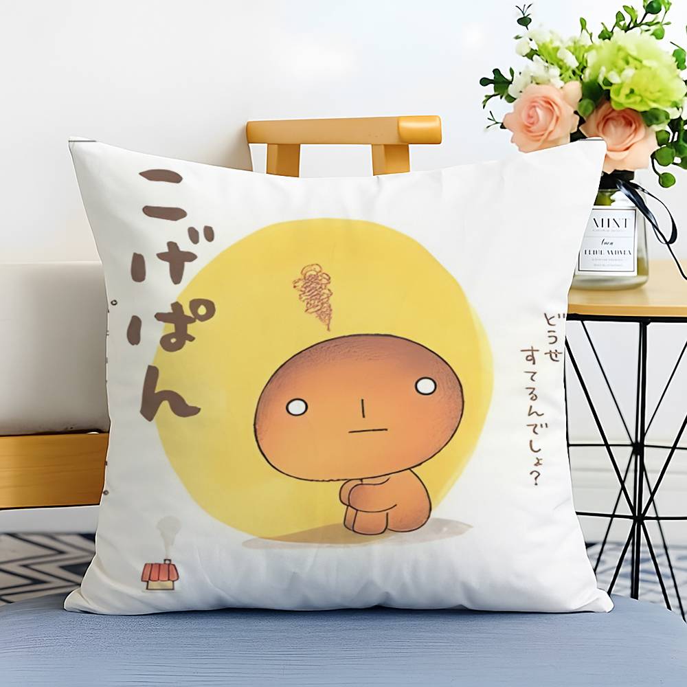 Cartoon Kawaii K-Kogepan-MT Pillow Case Printed Brushed Fleece Pillow Baby Skin-Touch Eco-Friendly Dye-Sublimat