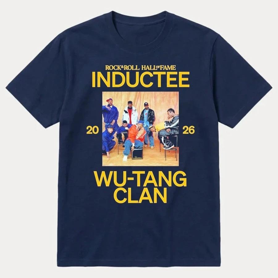 WuTang Clan 2026 Зал славы рок-н-ролла графическая унисекс футболка 100% хлопок Летняя мода Новые унисекс Y2k винтаж хип-хоп футболка