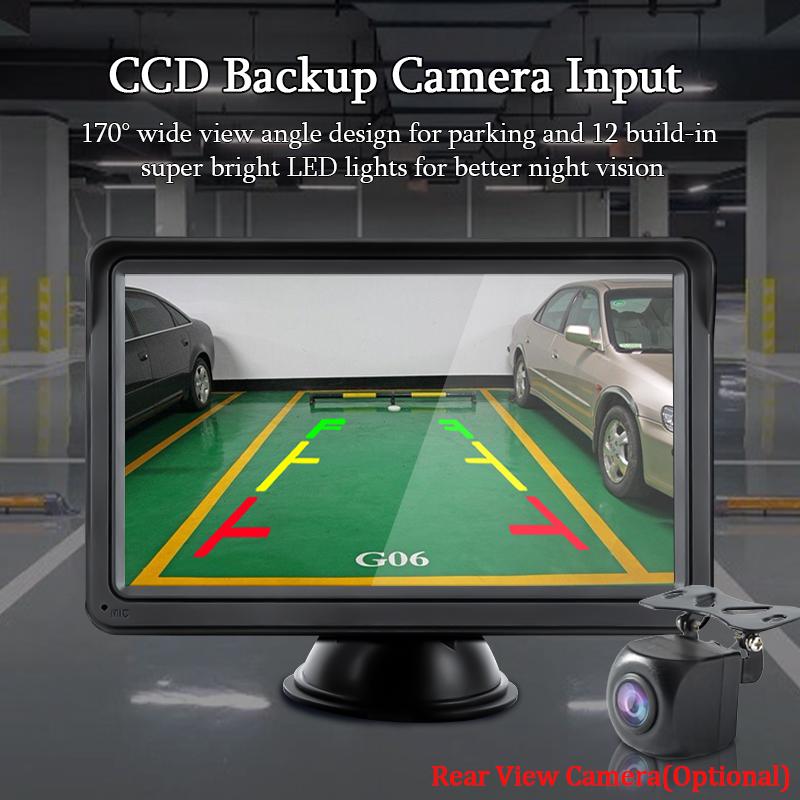 Hippcron Автомобильный плеер Монитор CarPlay Android Авто Мультимедийный плеер 7-дюймовый портативный сенсорный экран Встроенные динамики