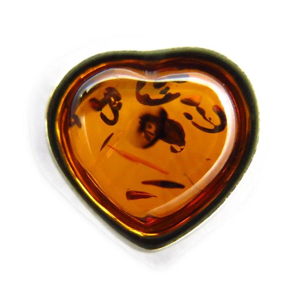 Les Trésors De Lily [J5625] - Amber 'Love' Silver Earrings