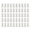 50 Set Flat Round Head Rivet Stainless Steel M4 5x6x9.5mm Binding Post Screws Set for Leatherwork