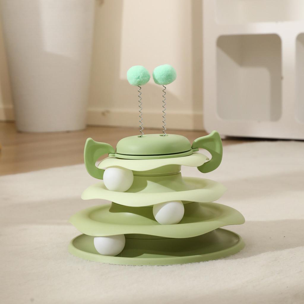 Набор игрушек для кошек с надувной пчелой-неваляшкой и игровым колесом для интерактивной игры и в подарок