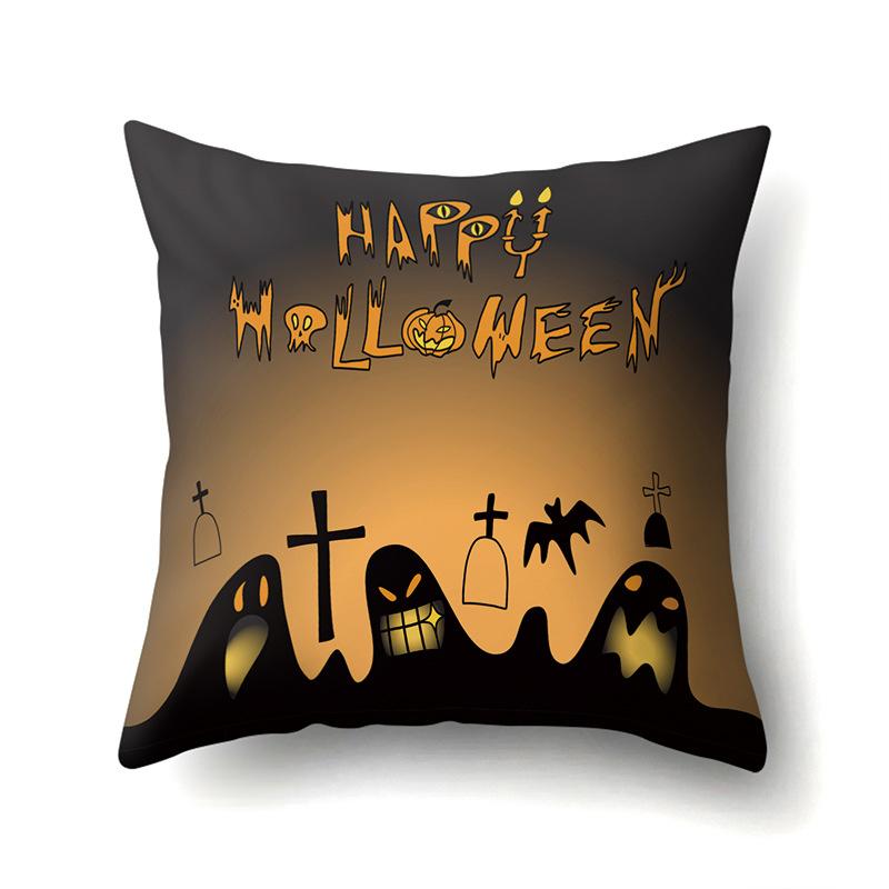 Halloween Pillowcase Car Waist Pillow Pumpkin Sofa Cushion Cover Office Home Living Room Pillowcase