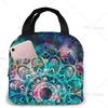 Mandala Reusable Lunch Bag for Women Men Kids Insulated Lunch Box Cooler Tote Bag Thermal Lunchbag for School Work Picnic