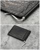 LESAC Exotic Leather Bill Clip 8178 BLACK, Made in Japan, Authentic Leather, Luxury Wallet, Money Clip, Leather, Gift for Men and Women, Good