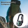Compass Hiking Backpacking Accessories Outdoor Camping Mountaineering Buckle Mini Compass Carabiner Keychain Thermometer