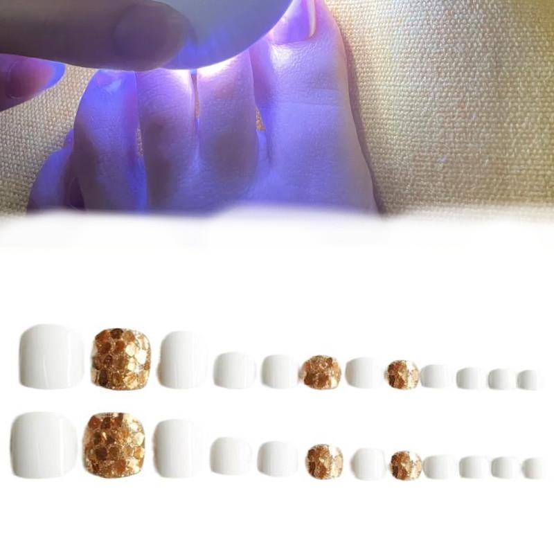 Handcrafted J-22 White Mica Toe Nail Film Bundle For Creative Nail Designs