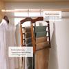 Multifunctional Solid Wood Pants and Scarf Hanger - Wardrobe Storage Solution