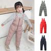 Children's Slim-fit Solid Color Warm Ski Pants Outdoor Sling Ski Pants