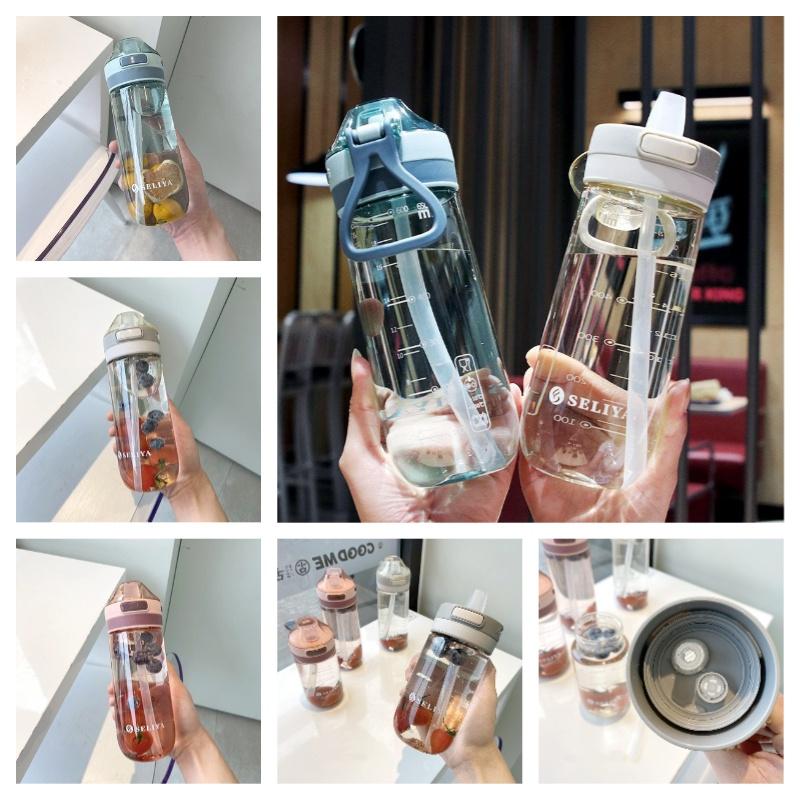 Красочный и прочный стакан из ПК-материала с ремешком и соломинкой, идеально подходит для взрослых и беременных женщин, 500 мл 650 мл