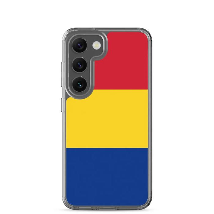 Coque Téléphone - Samsung - Galaxy S23 Plus - Drapeau Roumanie - Souple - Multicolore